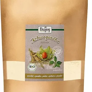 Biojoy BIO Ashwagandha – Korzeń w Proszku 1 kg, Bez Dodatków, Naturalny Suplement