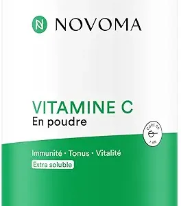 NOVOMA Witamina C 1kg – Czysty Kwas Askorbinowy w Proszku, 1000 mg na Dawkę, Wspiera Odporność i Redukcję Zmęczenia
