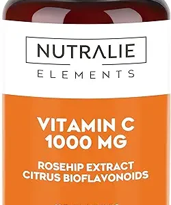 NUTRALIE Witamina C 1000 mg – Wegańska Formuła z Bioflawonoidami i Dzika Róż
