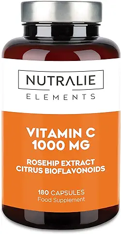 NUTRALIE Witamina C 1000 mg – Wegańska Formuła z Bioflawonoidami i Dzika Róż