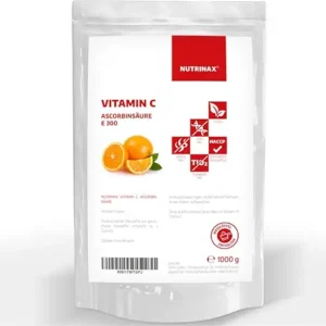 NUTRINAX Witamina C w Proszku – 1000 g Czystego Kwasu Askorbinowego