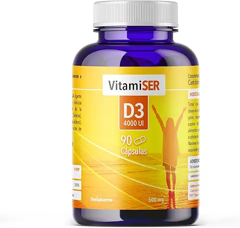 Witamina D3 4000 IU 90 kapsułek naturalna witamina D stawy kości odporność wyprodukowana w Hiszpanii